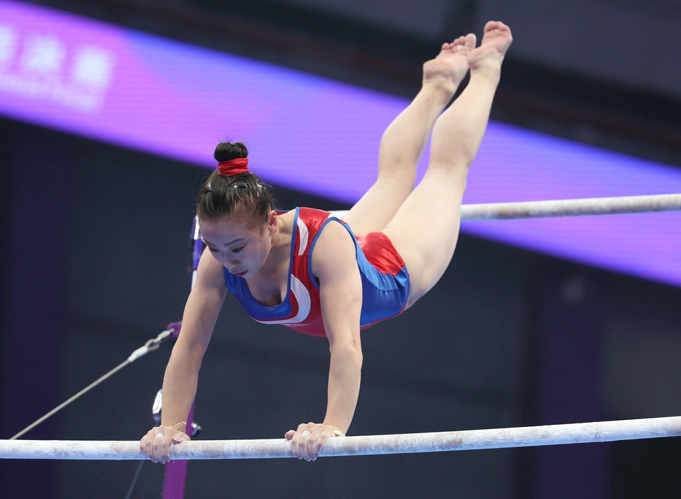 中国切手T.1 6種完 1973 体操競技 ☆21124