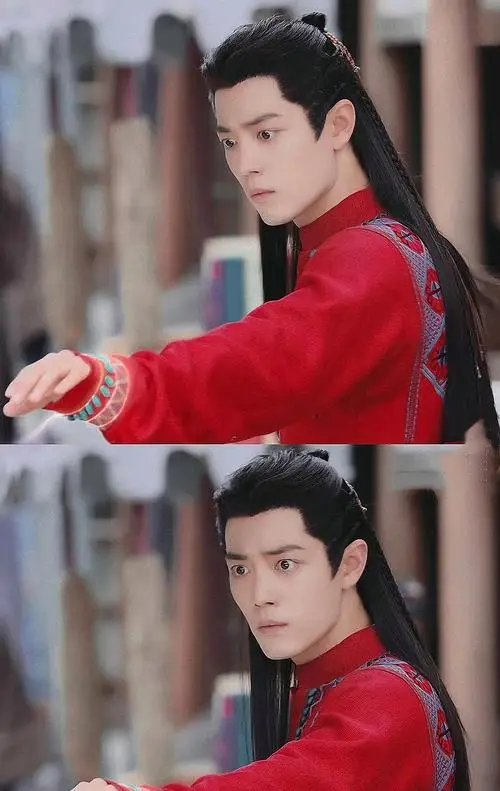 玉骨遥》肖战唯一的红衣造型，从高冷少司命变成调皮的时影！