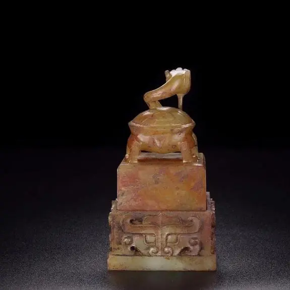 古代 和田玉(ホータン)両面細工彫り『双獣紋』 楕円形玉牌 根付 提げ物 装飾品 古びた蔵『和田玉 碧玉彫り 双耳纏枝寶相花紋玉瓶