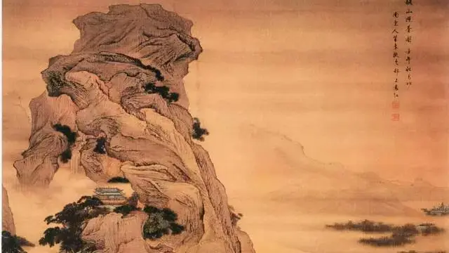 界画大师袁江，将工致异常的青绿山水，与精密细致的建筑完美结合