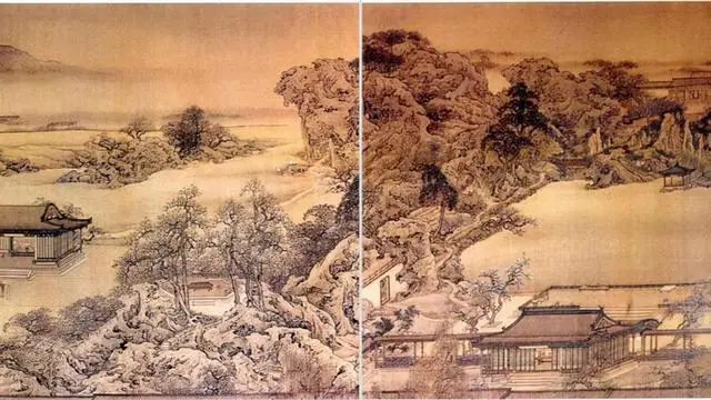 袁江山水楼阁图轴- 故宫博物院