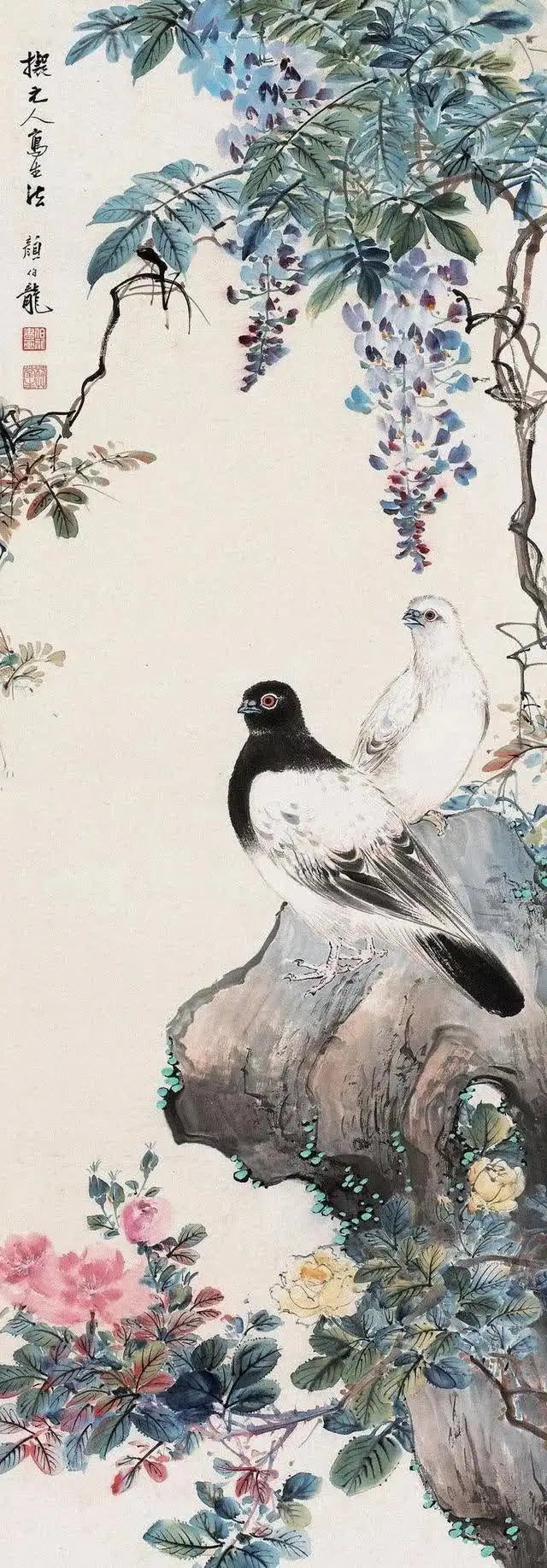 为了画出逼真的花鸟，颜伯龙把自己想成花朵！