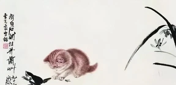 美術品　中国近代画家曹克家　猫図 名家肉筆※激安骨董品 R1730C6-3 美術品 中国近代画家曹克家 猫図 名家肉筆※激安骨董品 R1730C6-3