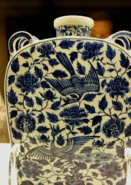 极珍贵的元青花龙纹扁壶，大英博物馆有同类器，存世极少