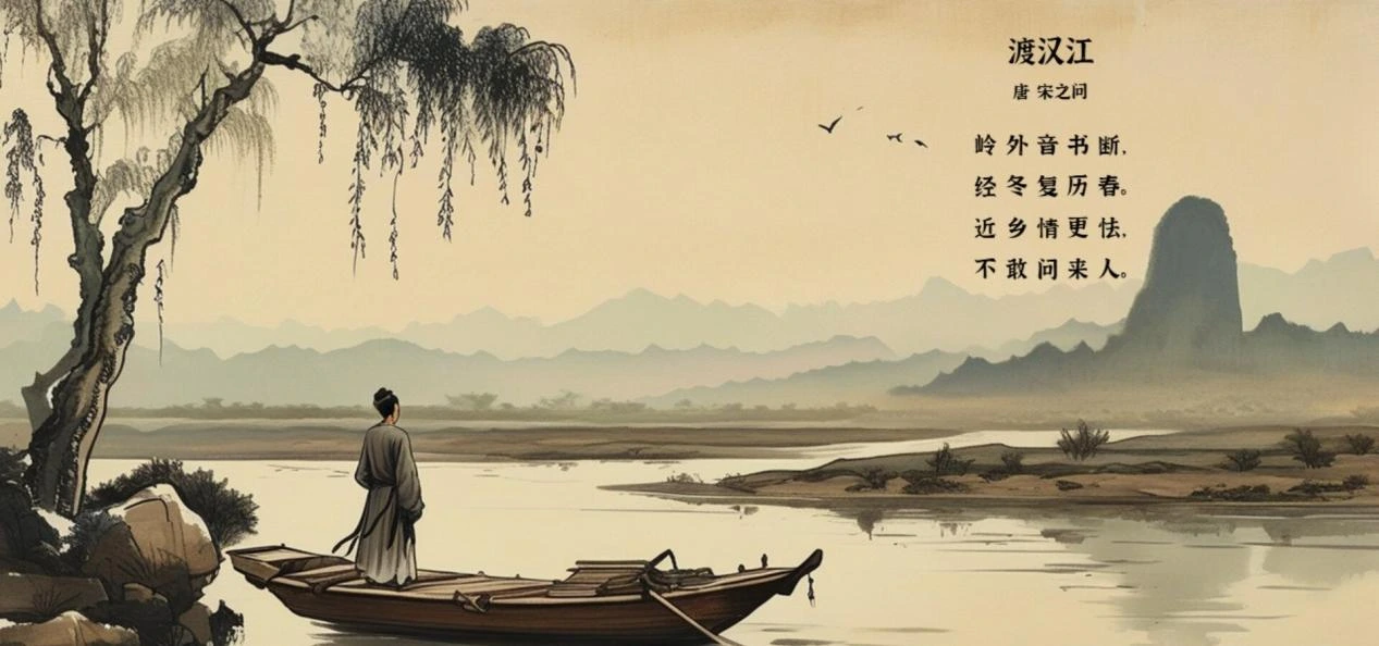 游子归心似箭站在船头,面对茫茫的夜色,写下一首耐人寻味的诗