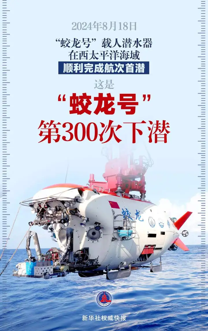 “蛟龙号”顺利完成300潜!