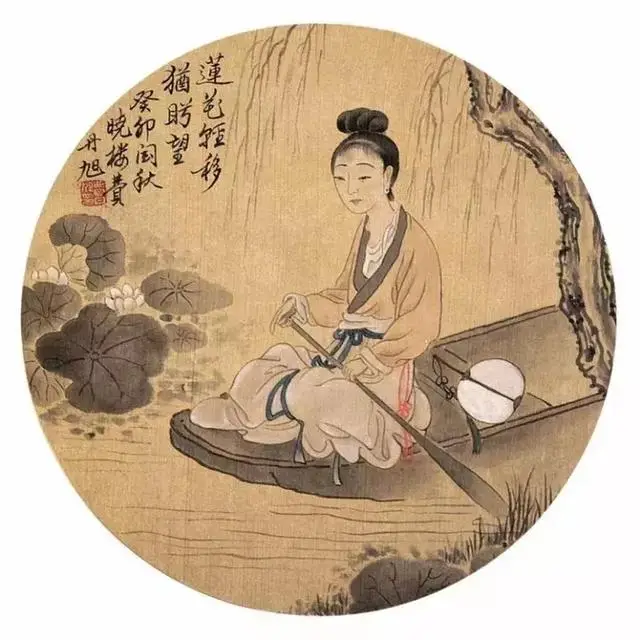 中国絵画　名家　費丹旭　肉筆保証　人物画 － 清代仕女図 掛け軸　2点 中国絵画 名家 費丹旭 肉筆保証 人物画 － 清代仕女図 掛け軸 2