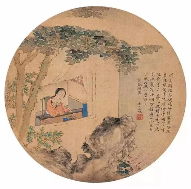 中国絵画　名家　費丹旭　肉筆保証　人物画 － 清代仕女図 掛け軸　2点 中国絵画 名家 費丹旭 肉筆保証 人物画 － 清代仕女図 掛け軸 2