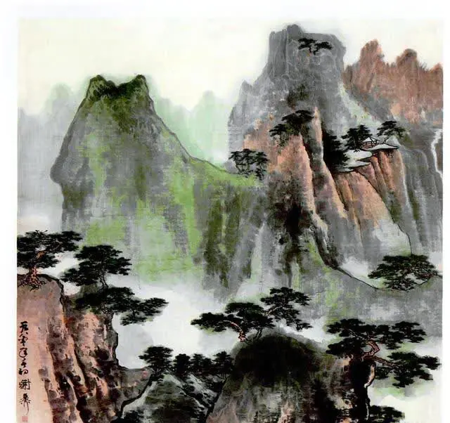 近现代画家谢稚柳：六十幅山水花鸟画欣赏，工写相融，神完气足