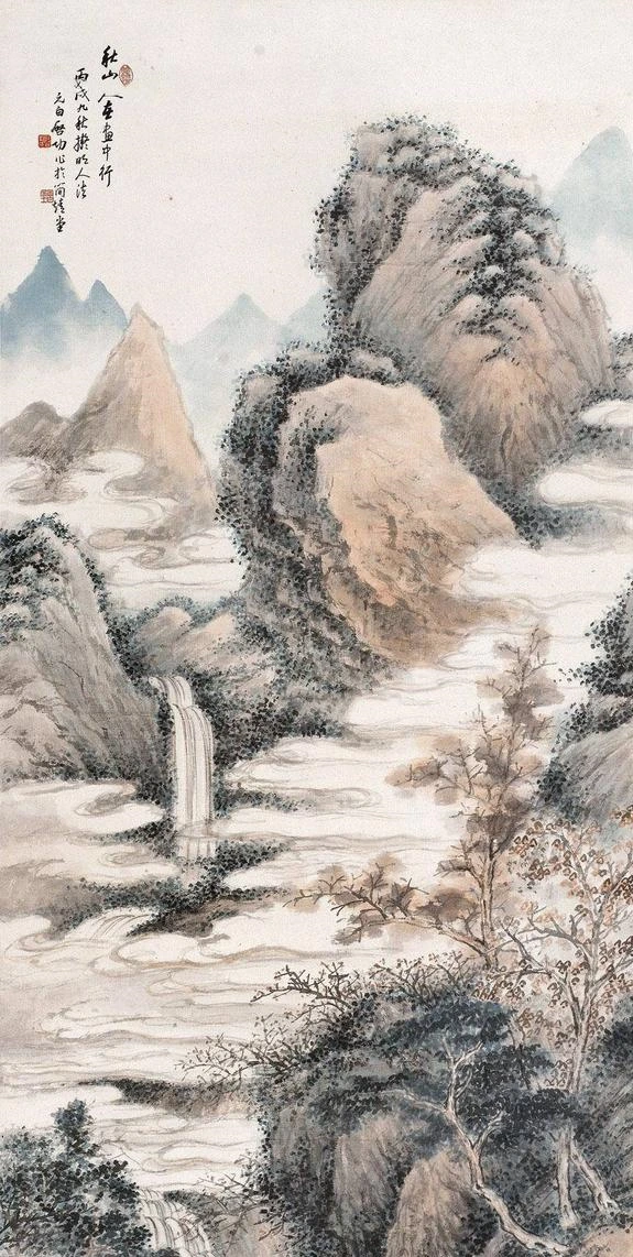 启功山水画，大开眼界！