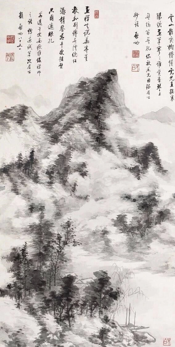 启功山水画，大开眼界！