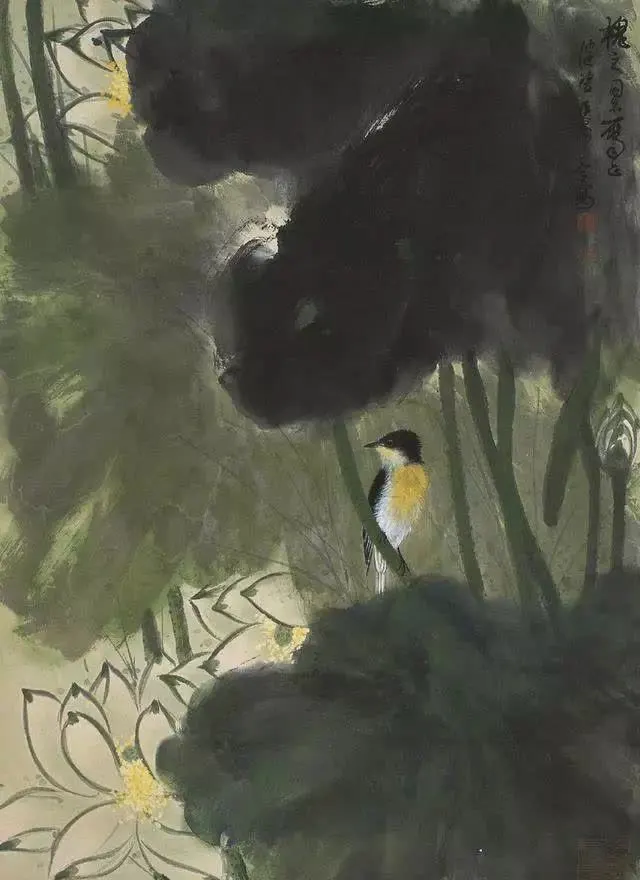 谢稚柳花鸟画欣赏