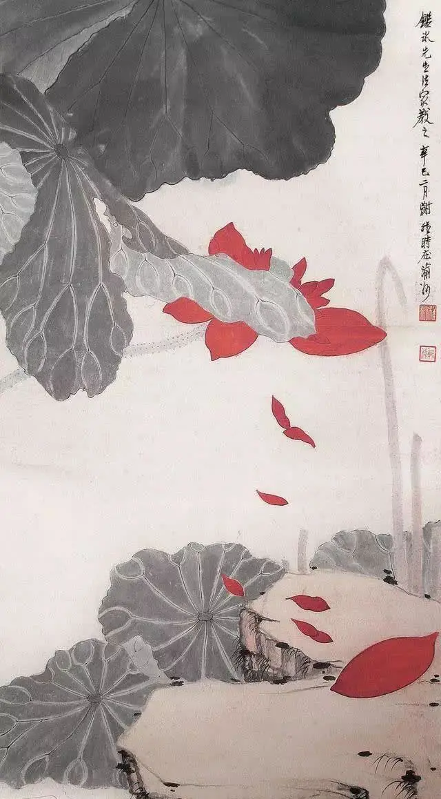 谢稚柳花鸟画欣赏