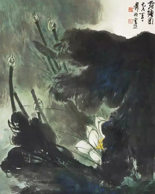 謝稚柳 花鳥 谢稚柳花鸟画40幅欣赏：墨彩交融，意境优美