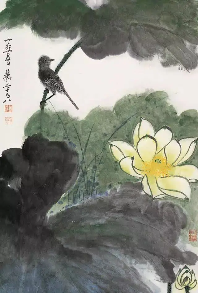 谢稚柳花鸟画欣赏